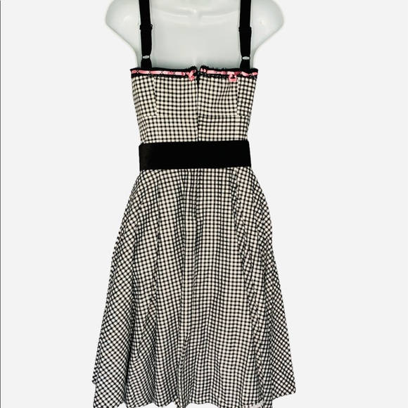 Deadly Dames Pin Up Dress Micheline Pitt Courtesan Swing Gingham S - Picture 5 of 13